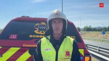 Un hombre de 46 años, herido grave tras volcar su vehículo en la A-2 en Alcalá de Henares